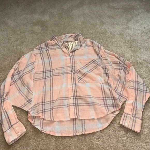 Free people cropped button down - Picture 2 of 4